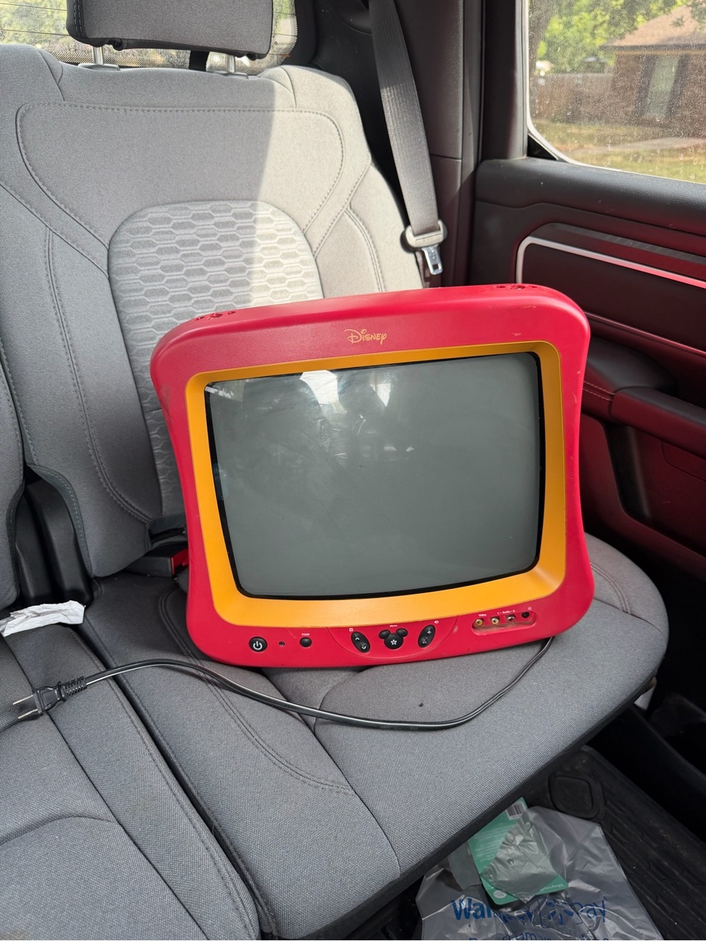 Disney Mickey Mouse Portable Kids CRT TV - Red and Yellow